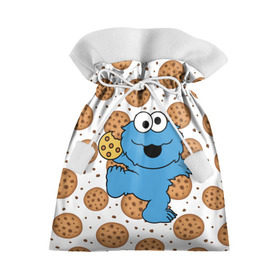 Подарочный 3D мешок с принтом Cookie monster в Кировске, 100% полиэстер | Размер: 29*39 см | cookie | cookiemonster | delicious | eat | monster | yummy | еда | куки | кукимонстр | монстр | печенье | сладости | улица | улицасезам