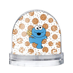 Снежный шар с принтом Cookie monster в Кировске, Пластик | Изображение внутри шара печатается на глянцевой фотобумаге с двух сторон | cookie | cookiemonster | delicious | eat | monster | yummy | еда | куки | кукимонстр | монстр | печенье | сладости | улица | улицасезам