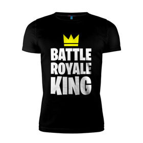 Мужская футболка премиум с принтом Battle Royale King в Кировске, 92% хлопок, 8% лайкра | приталенный силуэт, круглый вырез ворота, длина до линии бедра, короткий рукав | 