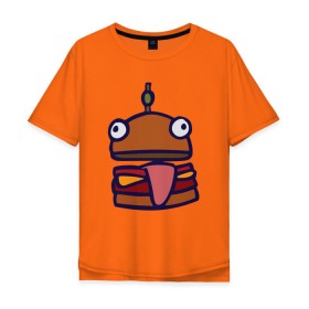 Мужская футболка хлопок Oversize с принтом Derp Burger в Кировске, 100% хлопок | свободный крой, круглый ворот, “спинка” длиннее передней части | fortnite | фортнайт