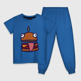 Детская пижама хлопок с принтом Derp Burger в Кировске, 100% хлопок |  брюки и футболка прямого кроя, без карманов, на брюках мягкая резинка на поясе и по низу штанин
 | fortnite | фортнайт