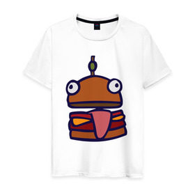 Мужская футболка хлопок с принтом Derp Burger в Кировске, 100% хлопок | прямой крой, круглый вырез горловины, длина до линии бедер, слегка спущенное плечо. | fortnite | фортнайт