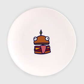 Тарелка с принтом Derp Burger в Кировске, фарфор | диаметр - 210 мм
диаметр для нанесения принта - 120 мм | fortnite | фортнайт