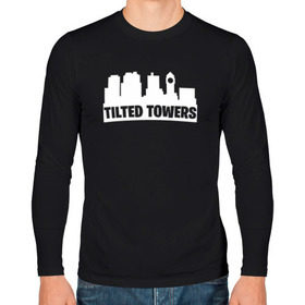 Мужской лонгслив хлопок с принтом Tilted Towers в Кировске, 100% хлопок |  | 