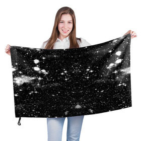 Флаг 3D с принтом Black star в Кировске, 100% полиэстер | плотность ткани — 95 г/м2, размер — 67 х 109 см. Принт наносится с одной стороны | 