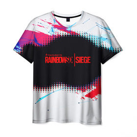 Мужская футболка 3D с принтом RAINBOW SIX SIEGE в Кировске, 100% полиэфир | прямой крой, круглый вырез горловины, длина до линии бедер | action | game | rainbow six siege | tom clancys | игры | радуга | том кленси | шутер