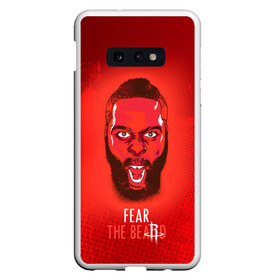 Чехол для Samsung S10E с принтом Rockets Beard в Кировске, Силикон | Область печати: задняя сторона чехла, без боковых панелей | Тематика изображения на принте: hurden | nba | rockets | баскетбол | нба | харден | хьюстон рокетс