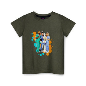 Детская футболка хлопок с принтом Сериал клиника в Кировске, 100% хлопок | круглый вырез горловины, полуприлегающий силуэт, длина до линии бедер | scrubs | джон макгинли | зак брафф | клиника | сара чок