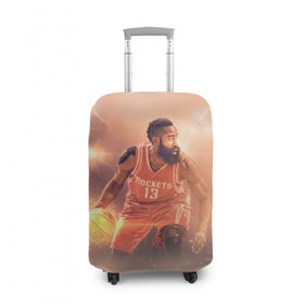 Чехол для чемодана 3D с принтом NBA Stars в Кировске, 86% полиэфир, 14% спандекс | двустороннее нанесение принта, прорези для ручек и колес | hurden | nba | rockets | баскетбол | нба | харден | хьюстон рокетс