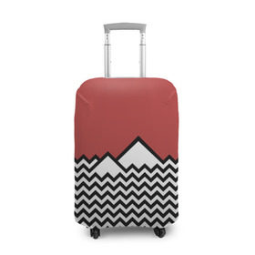 Чехол для чемодана 3D с принтом Твин Пикс в Кировске, 86% полиэфир, 14% спандекс | двустороннее нанесение принта, прорези для ручек и колес | twin peaks | абстракция | волны | горы | паттерн | скалы | твин пикс | треугольные горы