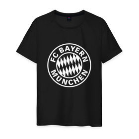 Мужская футболка хлопок с принтом FC Bayern Munchen в Кировске, 100% хлопок | прямой крой, круглый вырез горловины, длина до линии бедер, слегка спущенное плечо. | bayern | football | munchen | бавария | байерн | мюнхен | мюнхенская
