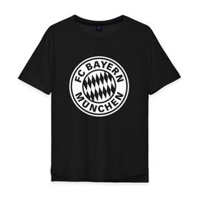 Мужская футболка хлопок Oversize с принтом FC Bayern Munchen #2 в Кировске, 100% хлопок | свободный крой, круглый ворот, “спинка” длиннее передней части | bayern | football | munchen | бавария | байерн | мюнхен | мюнхенская