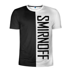 Мужская футболка 3D спортивная с принтом SMIRNOFF в Кировске, 100% полиэстер с улучшенными характеристиками | приталенный силуэт, круглая горловина, широкие плечи, сужается к линии бедра | big name | smirnov | большие буквы | отчество | смирнов | фамилия
