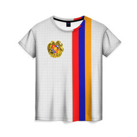 Женская футболка 3D с принтом I Love Armenia в Кировске, 100% полиэфир ( синтетическое хлопкоподобное полотно) | прямой крой, круглый вырез горловины, длина до линии бедер | armenia | армения | герб армении | ереван | флаг армении