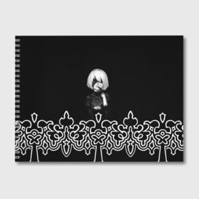 Альбом для рисования с принтом NieR Automata в Кировске, 100% бумага
 | матовая бумага, плотность 200 мг. | Тематика изображения на принте: 2в | automata | nier | андроид | игра
