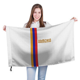 Флаг 3D с принтом Armenia 2 в Кировске, 100% полиэстер | плотность ткани — 95 г/м2, размер — 67 х 109 см. Принт наносится с одной стороны | armenia | армения