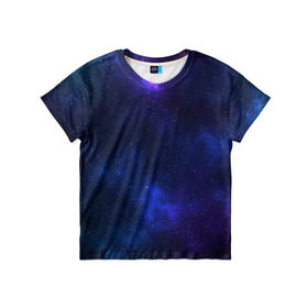 Детская футболка 3D с принтом Звёздное небо в Кировске, 100% гипоаллергенный полиэфир | прямой крой, круглый вырез горловины, длина до линии бедер, чуть спущенное плечо, ткань немного тянется | abstraction | cosmos | nebula | space | star | universe | абстракция | вселенная | звезды | космос | мир | планеты