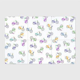 Магнитный плакат 3Х2 с принтом Радужные велосипеды в Кировске, Полимерный материал с магнитным слоем | 6 деталей размером 9*9 см | 