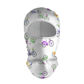 Балаклава 3D с принтом Радужные велосипеды в Кировске, 100% полиэстер, ткань с особыми свойствами — Activecool | плотность 150–180 г/м2; хорошо тянется, но при этом сохраняет форму. Закрывает шею, вокруг отверстия для глаз кайма. Единый размер | 