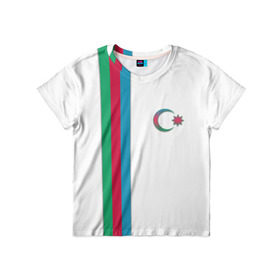 Детская футболка 3D с принтом I Love Azerbajdzhan в Кировске, 100% гипоаллергенный полиэфир | прямой крой, круглый вырез горловины, длина до линии бедер, чуть спущенное плечо, ткань немного тянется | azerbajdzhan | азербайджан