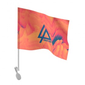 Флаг для автомобиля с принтом LINKIN PARK в Кировске, 100% полиэстер | Размер: 30*21 см | linkin park | music | rock | музыка | рок | честер беннингтон
