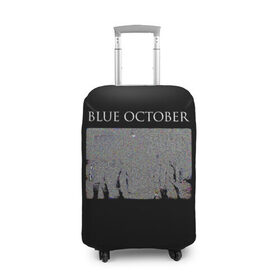 Чехол для чемодана 3D с принтом Blue October в Кировске, 86% полиэфир, 14% спандекс | двустороннее нанесение принта, прорези для ручек и колес | 
