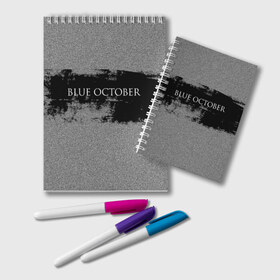 Блокнот с принтом Blue October в Кировске, 100% бумага | 48 листов, плотность листов — 60 г/м2, плотность картонной обложки — 250 г/м2. Листы скреплены удобной пружинной спиралью. Цвет линий — светло-серый
 | Тематика изображения на принте: 