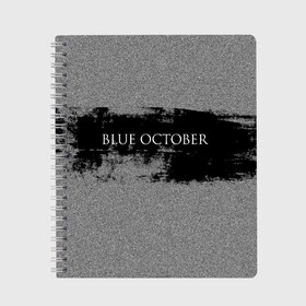 Тетрадь с принтом Blue October в Кировске, 100% бумага | 48 листов, плотность листов — 60 г/м2, плотность картонной обложки — 250 г/м2. Листы скреплены сбоку удобной пружинной спиралью. Уголки страниц и обложки скругленные. Цвет линий — светло-серый
 | Тематика изображения на принте: 