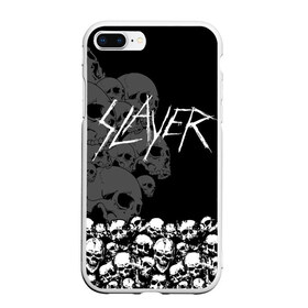 Чехол для iPhone 7Plus/8 Plus матовый с принтом Slayer Black в Кировске, Силикон | Область печати: задняя сторона чехла, без боковых панелей | hard | heavy | metal | rock | skull | trash | метал | рок | слеер | слейер | слэер | слэйер | треш | трэш | череп | черепа