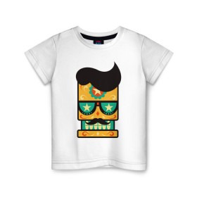 Детская футболка хлопок с принтом Щелкунчик в Кировске, 100% хлопок | круглый вырез горловины, полуприлегающий силуэт, длина до линии бедер | череп | черепа