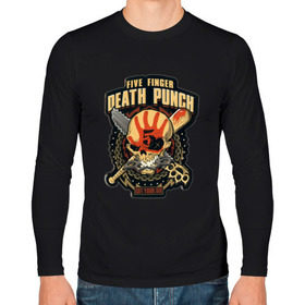 Мужской лонгслив хлопок с принтом Five Finger Death Punch в Кировске, 100% хлопок |  | 5fdp | ffdp | five finger death punch