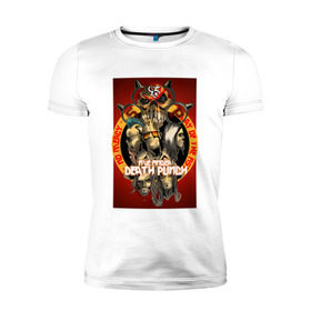 Мужская футболка премиум с принтом Five Finger Death Punch 2 в Кировске, 92% хлопок, 8% лайкра | приталенный силуэт, круглый вырез ворота, длина до линии бедра, короткий рукав | 5fdp | ffdp | five finger death punch