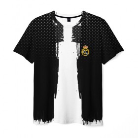 Мужская футболка 3D с принтом Real Madrid sport uniform colo в Кировске, 100% полиэфир | прямой крой, круглый вырез горловины, длина до линии бедер | 