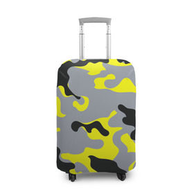 Чехол для чемодана 3D с принтом Yellow camouflage в Кировске, 86% полиэфир, 14% спандекс | двустороннее нанесение принта, прорези для ручек и колес | camouflage | камуфляж | комуфляж