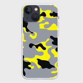 Чехол для iPhone 13 mini с принтом Yellow camouflage в Кировске,  |  | camouflage | камуфляж | комуфляж