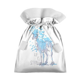 Подарочный 3D мешок с принтом Life is Strange. Олень в Кировске, 100% полиэстер | Размер: 29*39 см | бабочки | жизнь | странная
