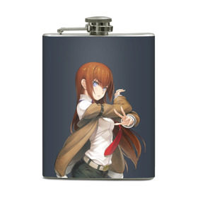 Фляга с принтом Kurusi makise Steins , gate в Кировске, металлический корпус | емкость 0,22 л, размер 125 х 94 мм. Виниловая наклейка запечатывается полностью | anime | kristina | kurisu | okabe | sience | stein | steins | steonggate | врата штейна | курису | макисе