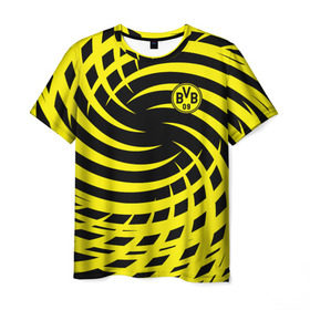 Мужская футболка 3D с принтом FC Borussia Dortmund в Кировске, 100% полиэфир | прямой крой, круглый вырез горловины, длина до линии бедер | боруссия | дортмунд