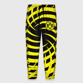 Мужские брюки 3D с принтом FC Borussia Dortmund в Кировске, 100% полиэстер | манжеты по низу, эластичный пояс регулируется шнурком, по бокам два кармана без застежек, внутренняя часть кармана из мелкой сетки | боруссия | дортмунд