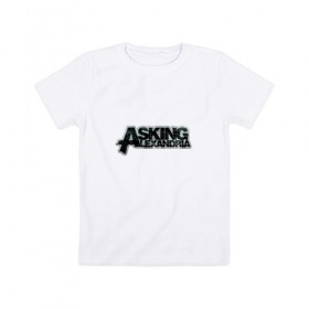Детская футболка хлопок с принтом Asking Alexandria в Кировске, 100% хлопок | круглый вырез горловины, полуприлегающий силуэт, длина до линии бедер | asking alexandria | метал