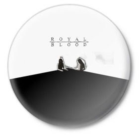 Значок с принтом Royal Blood в Кировске,  металл | круглая форма, металлическая застежка в виде булавки | 