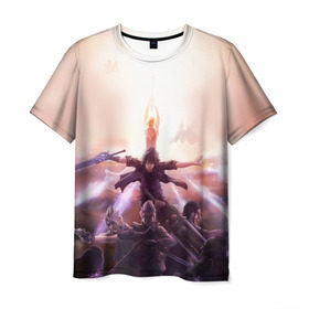 Мужская футболка 3D с принтом Final Fantasy XV в Кировске, 100% полиэфир | прямой крой, круглый вырез горловины, длина до линии бедер | Тематика изображения на принте: 