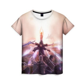 Женская футболка 3D с принтом Final Fantasy XV в Кировске, 100% полиэфир ( синтетическое хлопкоподобное полотно) | прямой крой, круглый вырез горловины, длина до линии бедер | 