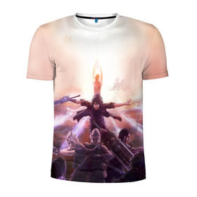 Мужская футболка 3D спортивная с принтом Final Fantasy XV в Кировске, 100% полиэстер с улучшенными характеристиками | приталенный силуэт, круглая горловина, широкие плечи, сужается к линии бедра | 
