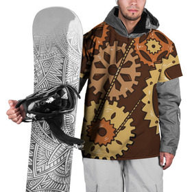 Накидка на куртку 3D с принтом Ретро футуристический стиль в Кировске, 100% полиэстер |  | будущие | наука | прошлое | стимпанк | фантастика