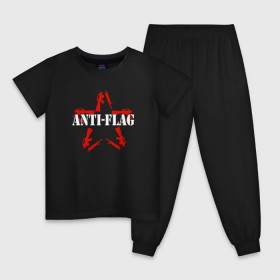 Детская пижама хлопок с принтом Anti-Flag в Кировске, 100% хлопок |  брюки и футболка прямого кроя, без карманов, на брюках мягкая резинка на поясе и по низу штанин
 | american | attraction | dead | hardcore | not | punk | punks | rock | альтернатива | анти | группа | панк | рок | стрит | флаг