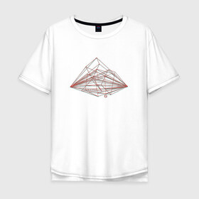 Мужская футболка хлопок Oversize с принтом Линии в Кировске, 100% хлопок | свободный крой, круглый ворот, “спинка” длиннее передней части | авторская | геометрия | дизайн | иллюстрация | линии | принт