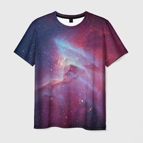 Мужская футболка 3D с принтом Космос в Кировске, 100% полиэфир | прямой крой, круглый вырез горловины, длина до линии бедер | abstraction | cosmos | nebula | space | star | universe | абстракция | вселенная | звезды | космос | мир | планеты