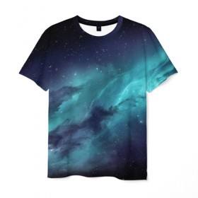 Мужская футболка 3D с принтом Космическая текстура в Кировске, 100% полиэфир | прямой крой, круглый вырез горловины, длина до линии бедер | abstraction | cosmos | nebula | space | star | universe | абстракция | вселенная | звезды | космос | мир | планеты
