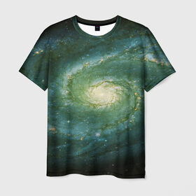 Мужская футболка 3D с принтом Галактический мир в Кировске, 100% полиэфир | прямой крой, круглый вырез горловины, длина до линии бедер | abstraction | cosmos | nebula | space | star | universe | абстракция | вселенная | звезды | космос | мир | планеты